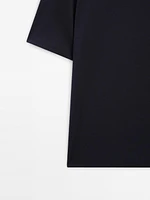 Short sleeve cotton blend T-shirt