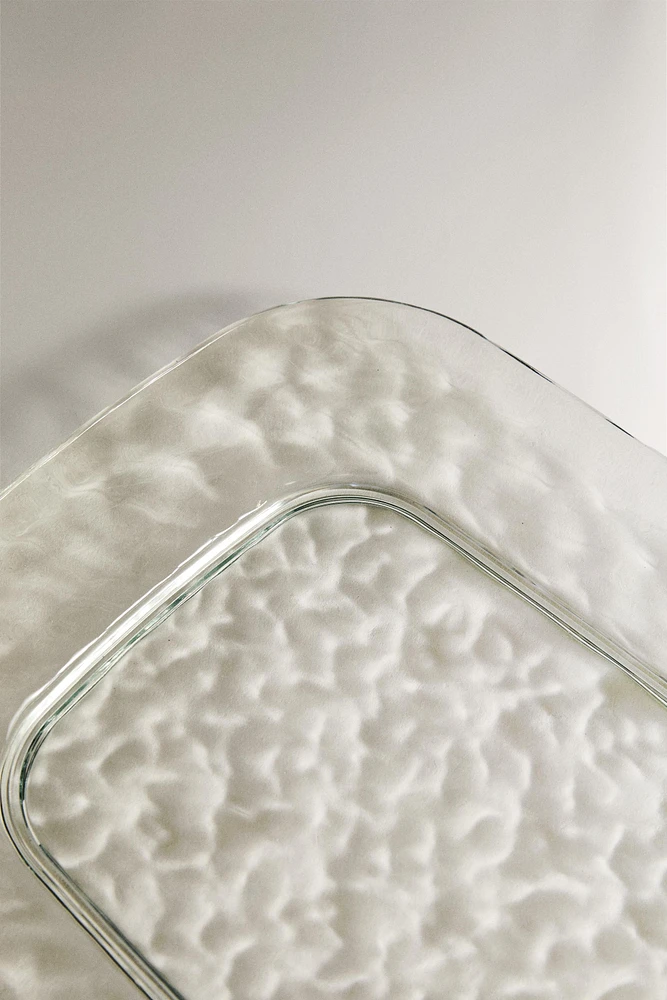 PLATEAU ACRYLIQUE BORD TEXTURÉ