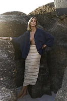ZW COLLECTION 100% LINEN OVERSIZED SHIRT