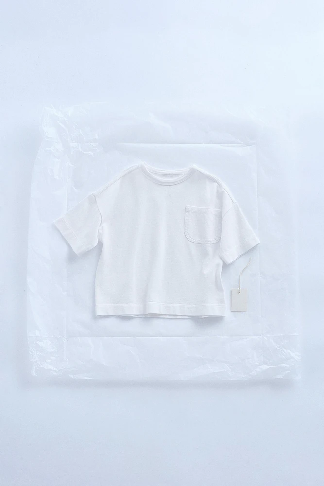 ZARA TIMELESS - T-SHIRT RUSTIQUE POCHE