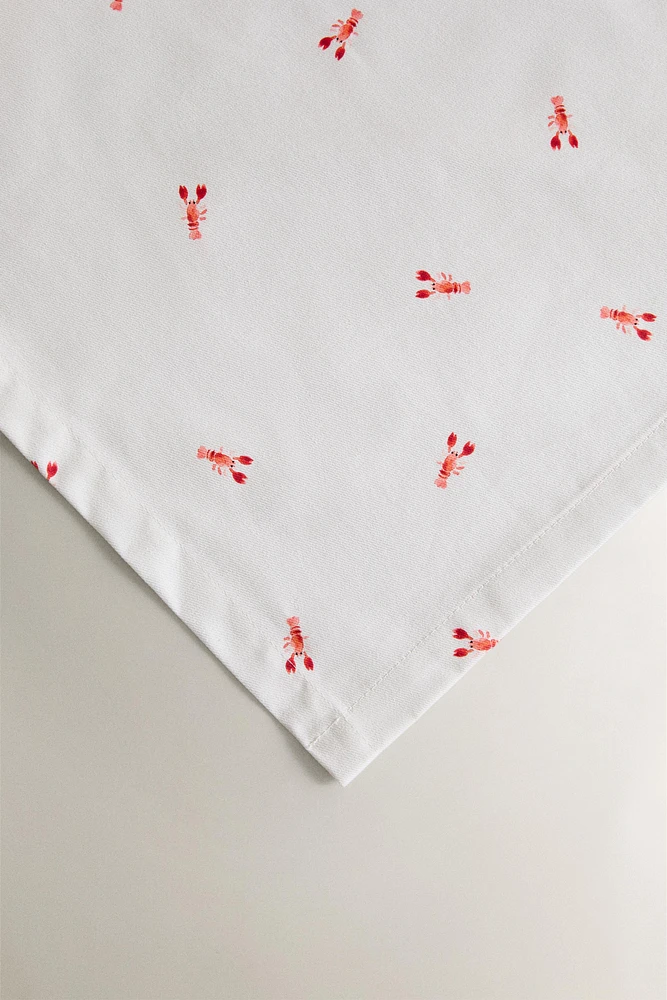 NAPPE COTON ENDUIT LANGOUSTES