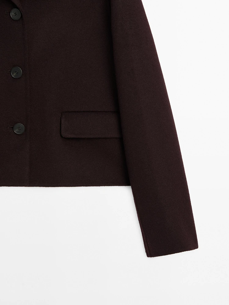 Short wool blend jacket