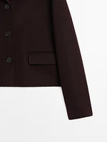 Short wool blend jacket
