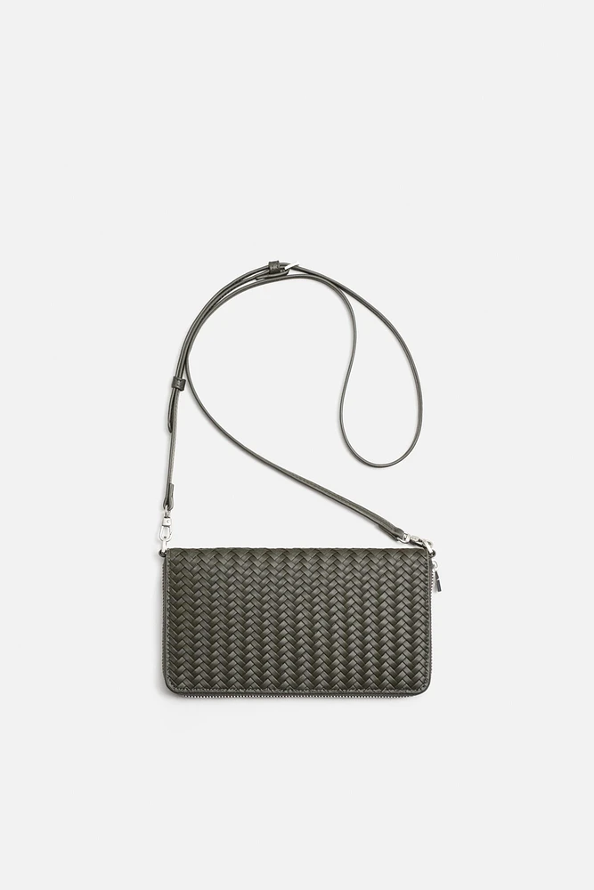 WOVEN CROSSBODY WALLET BAG
