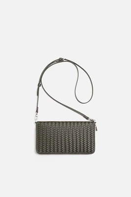 WOVEN CROSSBODY WALLET BAG