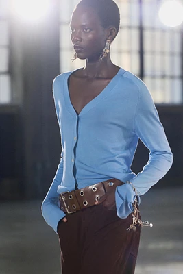 STUDDED LEATHER BELT