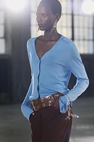 STUDDED LEATHER BELT