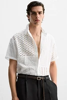 CHEMISE PATCHWORK BRODERIE AJOURÉE