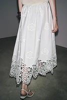JUPE MIDI BRODERIES ZW COLLECTION