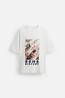 CONTRAST PRINT T-SHIRT
