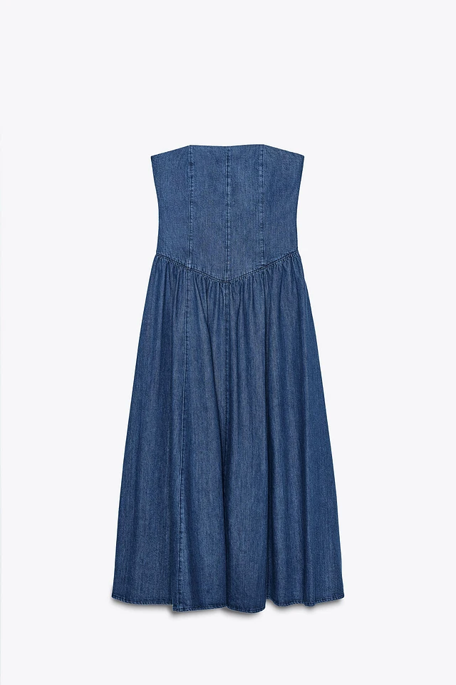 denim balloon dress trf Zara DENIM BALLOON DRESS TRF at Mall of America in Bloomington, MN
