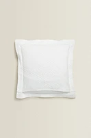COTTON THROW PILLOW COVER WITH A GEOMETRIC DESIGN