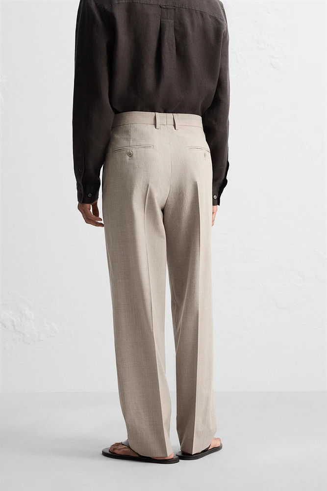 100% WOOL SUIT PANTS