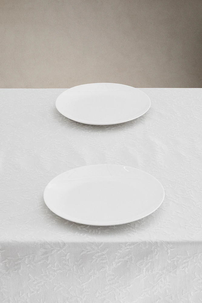 JACQUARD LEAF TABLECLOTH