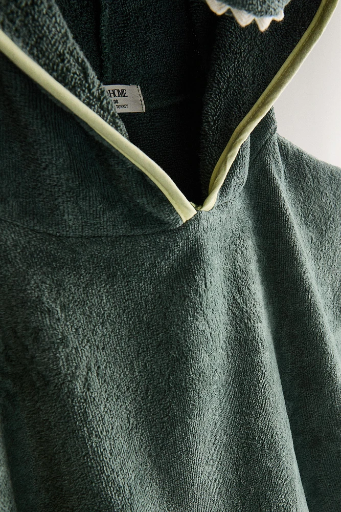 CHILDREN’S VELOUR CROCODILE BEACH PONCHO