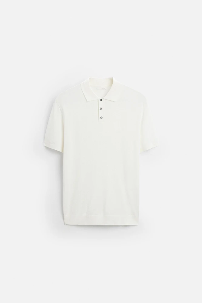POLO EN MAILLE MÉLANGE VISCOSE