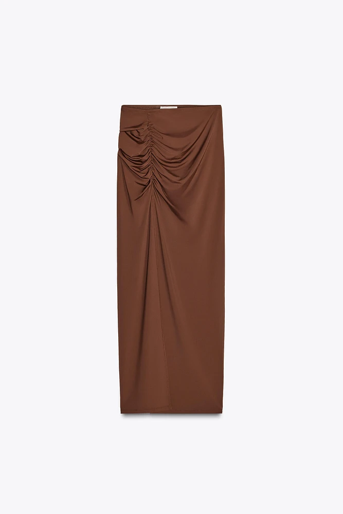 RUCHED NYLON SKIRT
