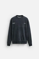 WASHED PRINT BOXY FIT SWEATSHIRT