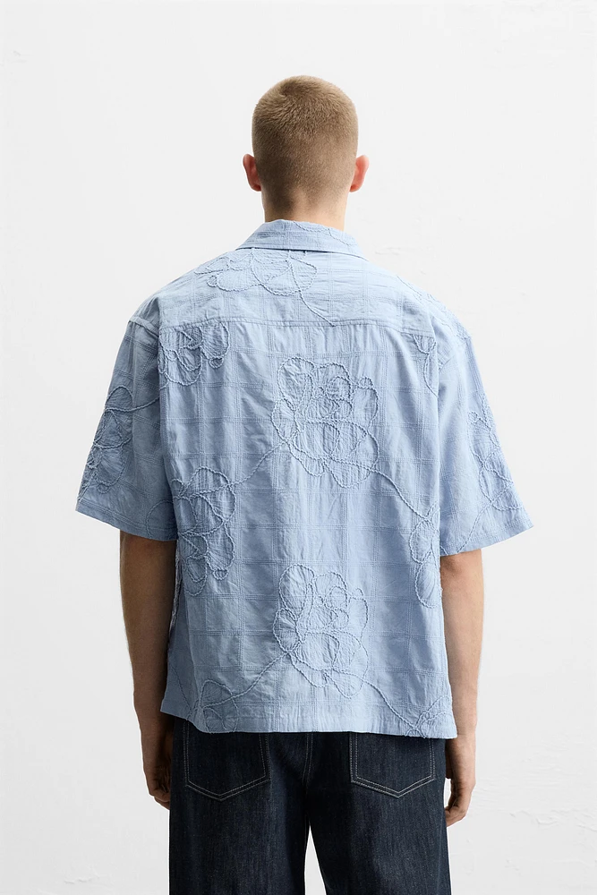 CHEMISE EN JACQUARD BRODÉE