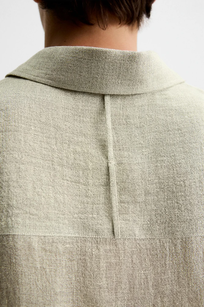 RELAXED FIT LINEN BLEND SHIRT