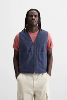 RELAXED FIT DENIM VEST