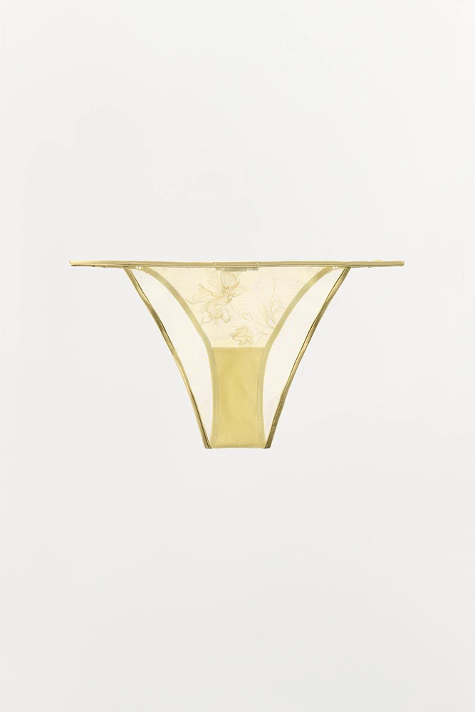 CULOTTE EN MESH BRODÉ