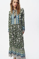 PRINTED MIDI DRESS