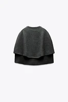 KNIT CAPE CARDIGAN