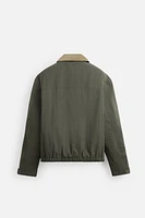 CONTRASTING COLLAR JACKET