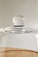 WOODEN TRAY WITH A DOME