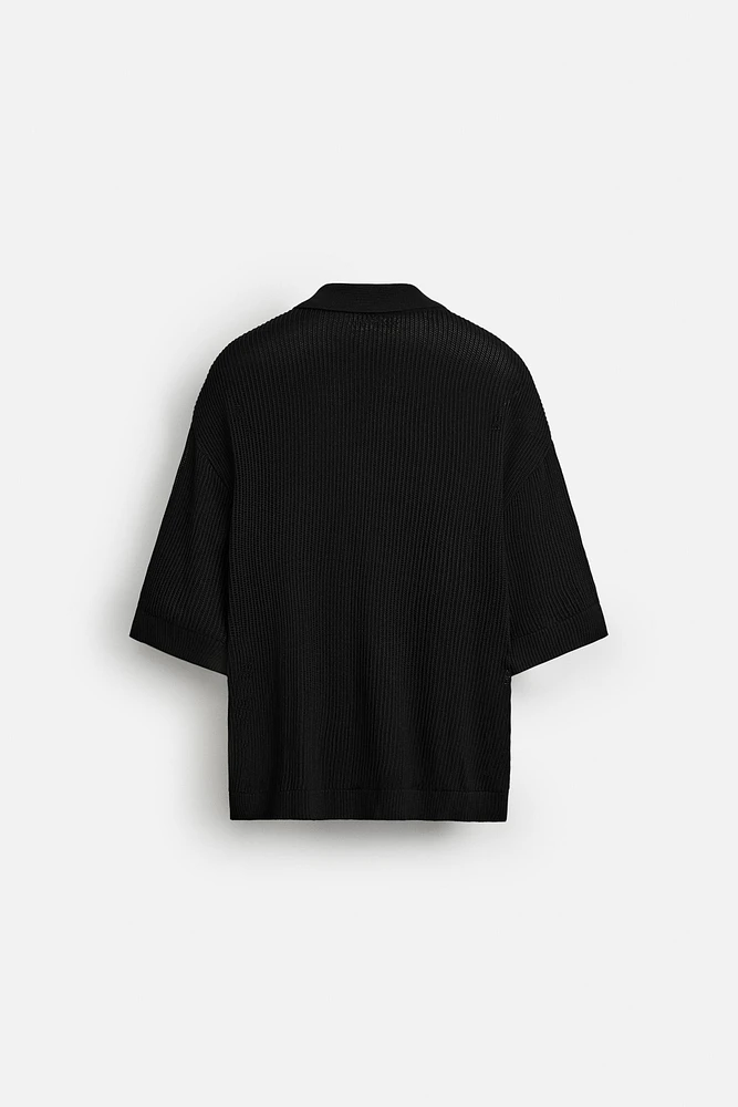 CHEMISE EN MAILLE AJOURÉE