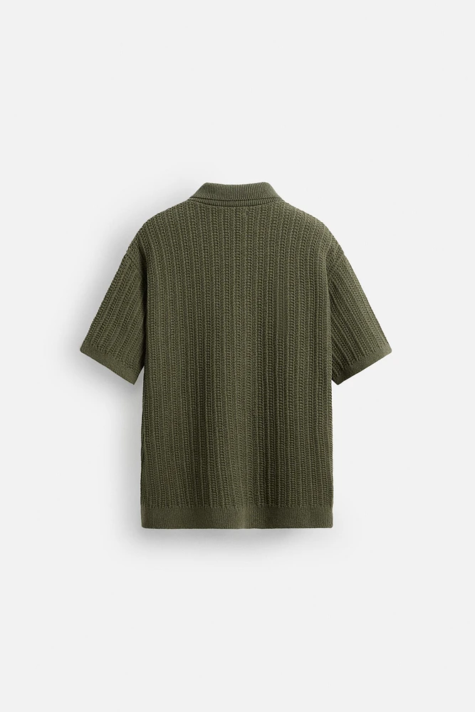 CHEMISE EN MAILLE STRUCTURÉE