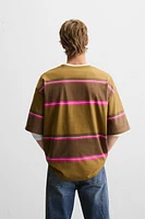 T-SHIRT EN JACQUARD À RAYURES