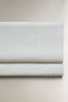 FLAT SHEET WITH CRAB EMBROIDERY