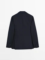Veste de costume en laine mélangée