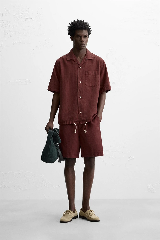 LINEN-COTTON SHORTS