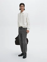 Regular fit striped cotton shirt
