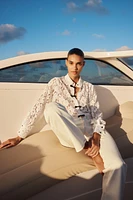 LACE TIE SHIRT