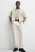 PANTALON STRAIGHT FIT À PLIS