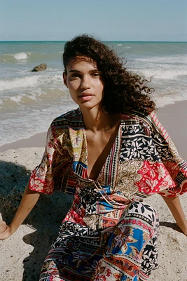 BLOUSE IMPRIMÉE PATCHWORK
