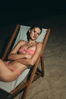 STRIPED BANDEAU BIKINI TOP