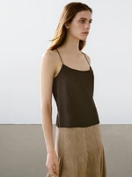 Textured strappy top