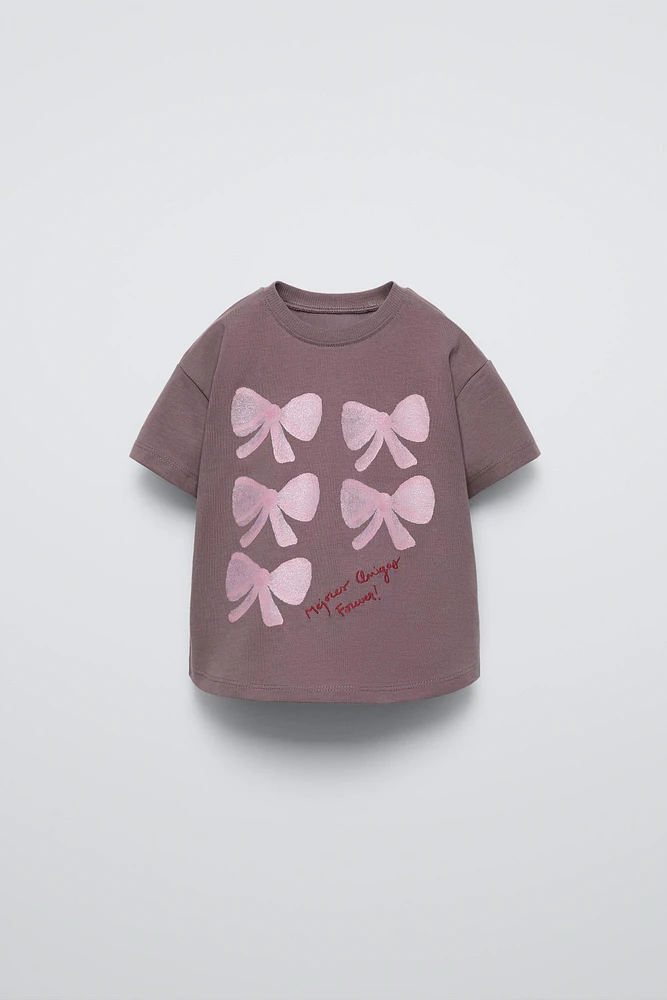 PRINTED SPARKLY T-SHIRT