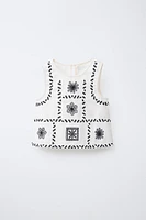 EMBROIDERED LINEN TOP