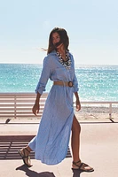ROBE MI-LONGUE AVEC CEINTURE