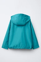 LIGHTWEIGHT HOODED WATER-REPELLENT JACKET
