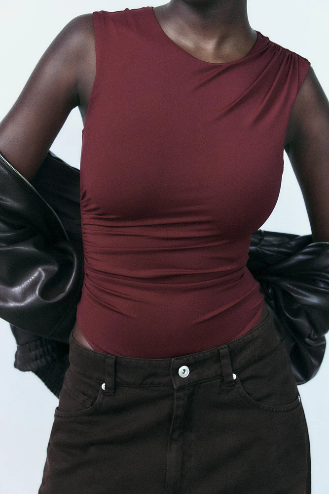 BODY EN POLYAMIDE À PLIS