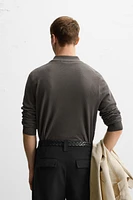 SILK COTTON KNIT POLO