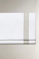 DRAP PLAT COTON LISERÉ