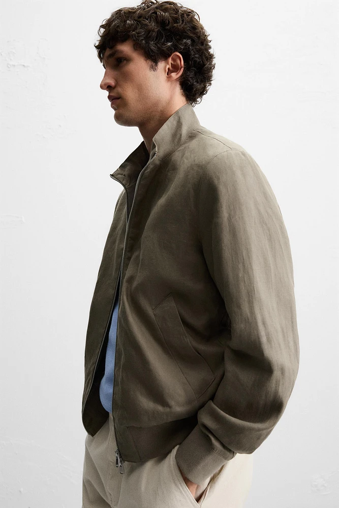 BLOUSON BOMBER 100 % LIN